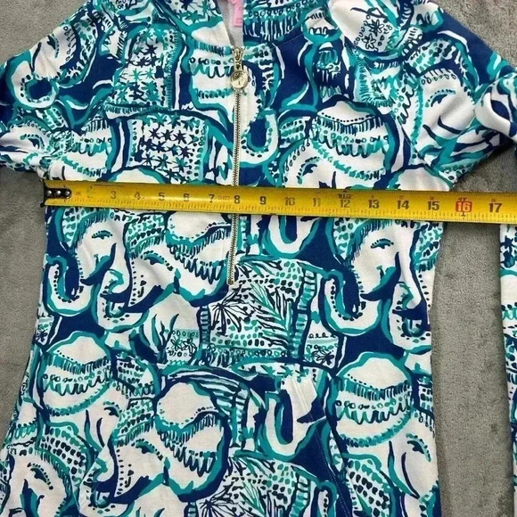 Lilly Pulitzer Hoodie Women XXS UPF 50+ Skipper Popover Keep On Trunkin 1/2 Zip - Picture 3 of 11